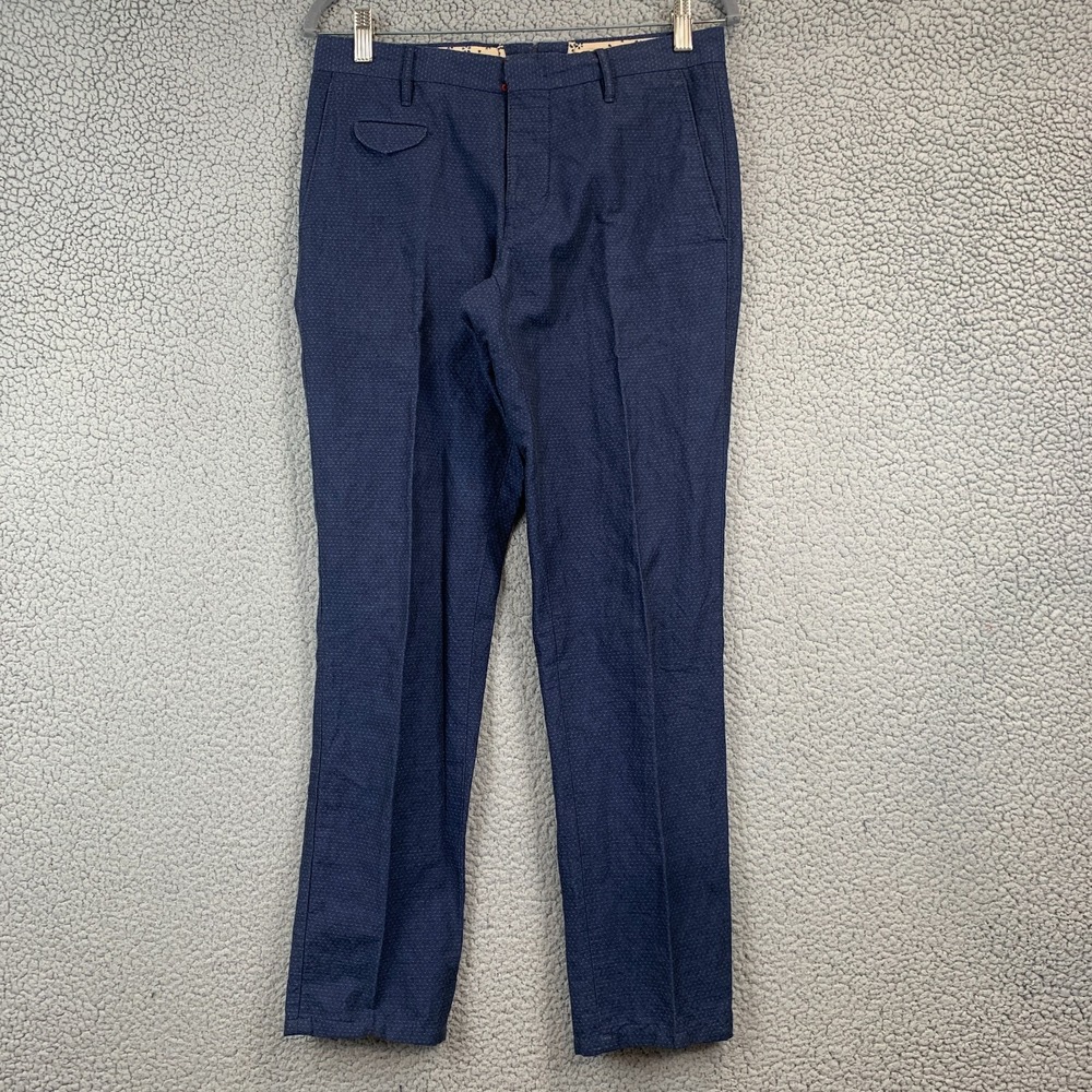 Incotex by Slowear Pants Mens 31 X 30 Blue Cotton Trouser Chinos Smart Casual
